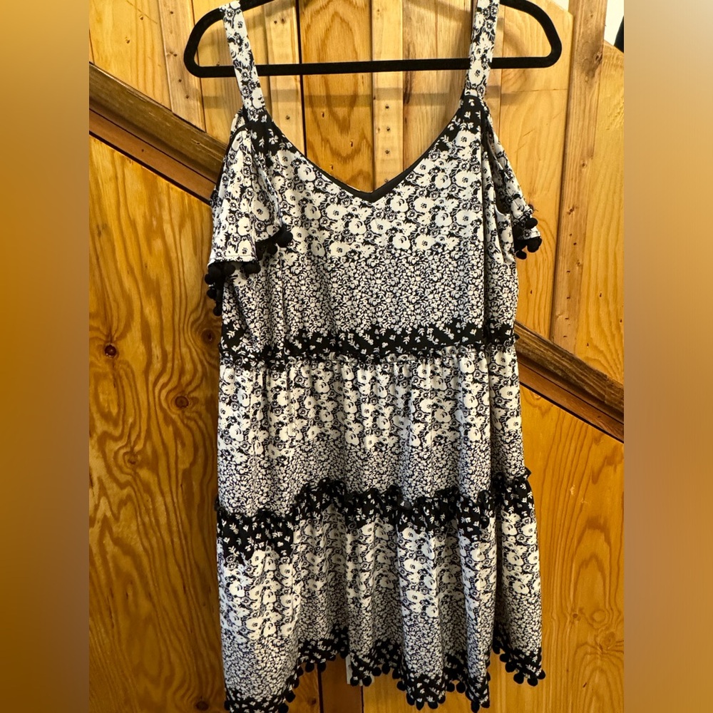 Chetta B dress, off the shoulder with straps, size 16